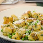 Homemade Gnocchi with Peas and Parmesan